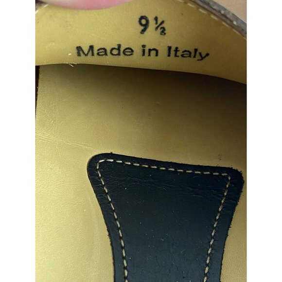 Scarpe Di Bianco SPQR Burnished Calf Driving Loafer Moc Brown Shoes US 9.5 Italy - Picture 11 of 13